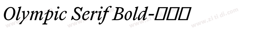 Olympic Serif Bold字体转换